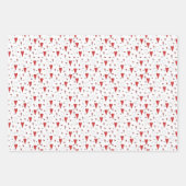 Schattigee rode en witte teddybeer & hart Valentij Inpakpapier Vel (Voorkant 3)