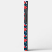 Schattigee rode en witte vis Case-Mate iPhone case (Achterkant / Links)