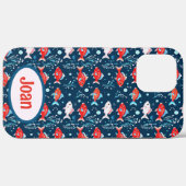 Schattigee rode en witte vis Case-Mate iPhone case (Achterkant (horizontaal))