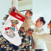 Schattigee Rode en Witte Winter Wonderland Naam Sj Kleine Kerstsok