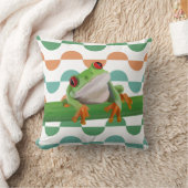 Schattigee rode eyed boomkikker kleurrijke geometr kussen (Deken)