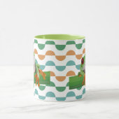 Schattigee rode eyed boomkikker kleurrijke geometr mok (Midden)