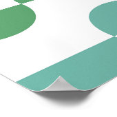 Schattigee rode eyed boomkikker kleurrijke geometr poster (Hoek)