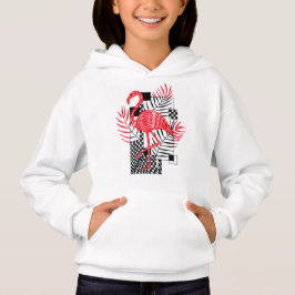 Schattigee Rode Flamingo Print Sweatshirt
