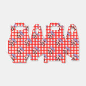 Schattigee rode gingham check ontwerp bedankdoosjes (Uitgevouwen)