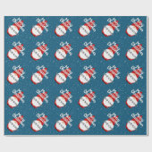 Schattigee rode gnoom cartoon gepersonaliseerde ke cadeaupapier (Vlak)