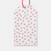 Schattigee Rode Harten & Boog Custom Valentijnsdag Cadeaulabel (Achterkant)