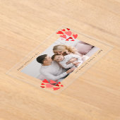 Schattigee rode harten foto Valentijnsdag Acryl Uitnodigingen (Laagn)