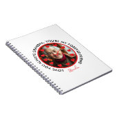 Schattigee Rode Harten Klok Liefde Grootouders Fot Notitieboek (Rechterzijde)