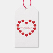 Schattigee rode harten moderne aangepaste Valentij Cadeaulabel (Voorkant)