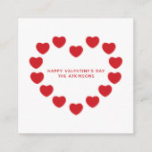 Schattigee rode harten moderne aangepaste Valentij Informatiekaartje (Voorkant)
