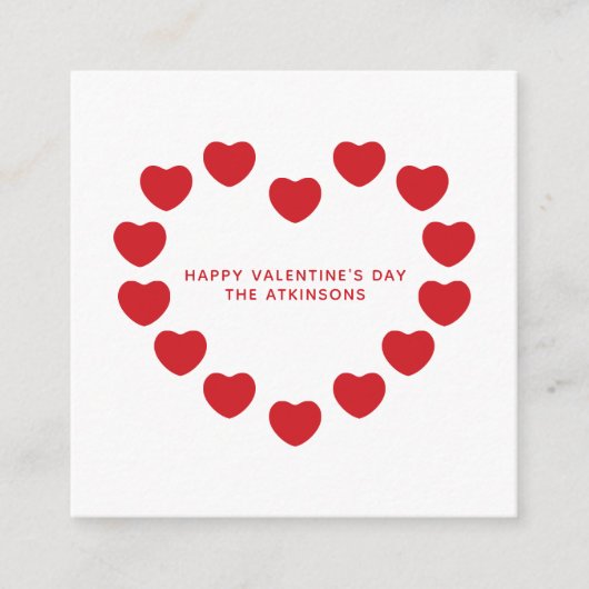 Schattigee rode harten moderne aangepaste Valentij Informatiekaartje (Voorkant)