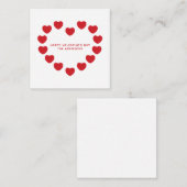 Schattigee rode harten moderne aangepaste Valentij Informatiekaartje (Voorkant / Achterkant)