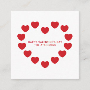 Schattigee rode harten moderne aangepaste Valentij Informatiekaartje