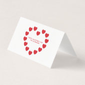 Schattigee rode harten moderne aangepaste Valentij Kaart (Voorkant)