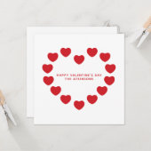 Schattigee rode harten moderne aangepaste Valentij Kaart (Voorkant / Achterkant in situ)