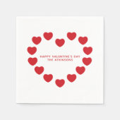 Schattigee rode harten moderne aangepaste Valentij Servet (Voorkant)