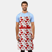 Schattigee rode harten Patroon Persoonlijke tekst  Schort (Gedragen)