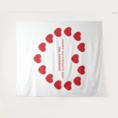 Schattigee rode harten Valentijnsdag party achterg Wandkleed (Voorkant (horizontaal))