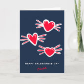 Schattigee rode harten Valentijnsdag vakantie Kaar Feestdagen Kaart (Voorkant)