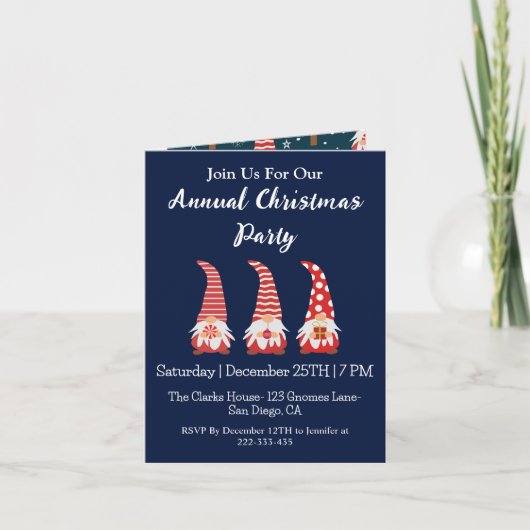 Schattigee rode kabouters gepersonaliseerd kerstfe (Voorkant)