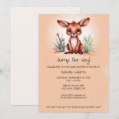 Schattigee rode kangoeroe Baby shower sprong naar  Kaart (Voorkant / Achterkant)