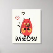 Schattigee rode kat canvas afdruk (Voorkant)