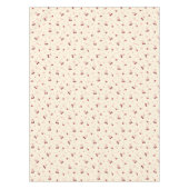 Schattigee rode kersen harten bogen op crème tafelkleed (Voorkant)