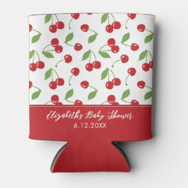 Schattigee rode kersenpatroon Baby shower Blikjeskoeler