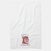 Schattigee Rode Kerst Bloemen Bakkerij Cake Mixer Theedoek (Verticaal)