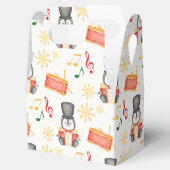 Schattigee rode kerst notenkrakerpinguïn bedankdoosjes (Geopend)