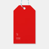 Schattigee rode kerst pitbull honden cadeaulabel (Achterkant)