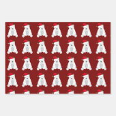 Schattigee Rode Kerst Polar Beer Santa Hat Kinder Inpakpapier Vel (Voorkant 2)