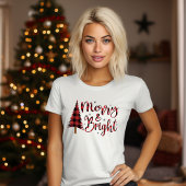 Schattigee rode kerst vrolijk en helder modern t-shirt