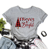 Schattigee rode kerst vrolijk en helder modern t-shirt