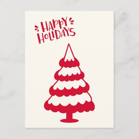 Schattigee rode kerstboom Briefkaart (Voorkant)