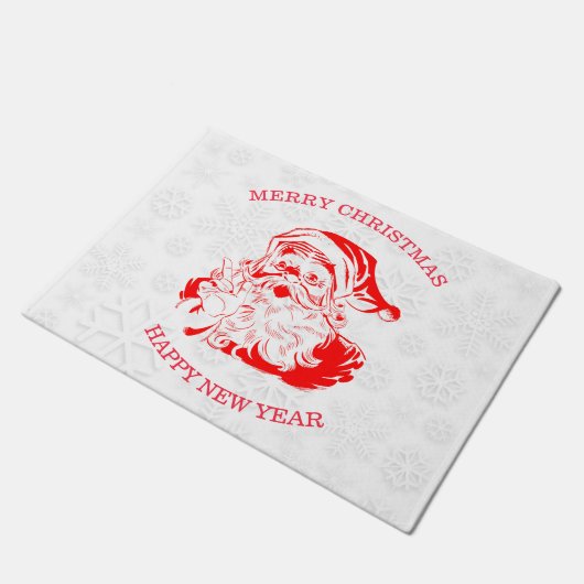 Schattigee rode kerstman deurmat (Schuin)