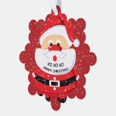 Schattigee rode Kerstman Kerstmis aangepaste vakan Ornament Kaart (Links)