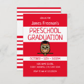 Schattigee rode kinderen boek stijl kleuterschool kaart (Voorkant / Achterkant)