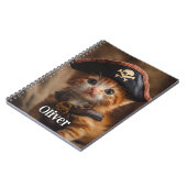 Schattigee rode kitten piraten foto notitieboek (Linkerzijde)