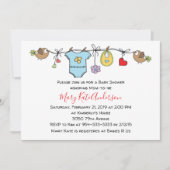 Schattigee rode kleding lijn genderneutraal BABY S Kaart (Voorkant)