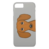 Schattigee rode Korthaar Dachshund | Cartoon Wiene Case-Mate iPhone Case (Achterkant)