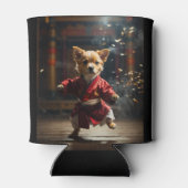 Schattigee rode kung fu puppy koeler (Achterkant)