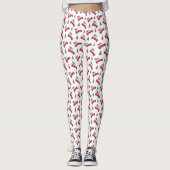 Schattigee Rode Levering Auto Kerst Pajama Broek Leggings (Voorkant)