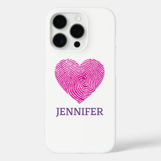 Schattigee rode liefde vingerafdruk hart valentijn Case-Mate iPhone case (Achterkant)