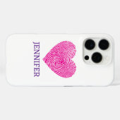 Schattigee rode liefde vingerafdruk hart valentijn Case-Mate iPhone case (Achterkant (horizontaal))