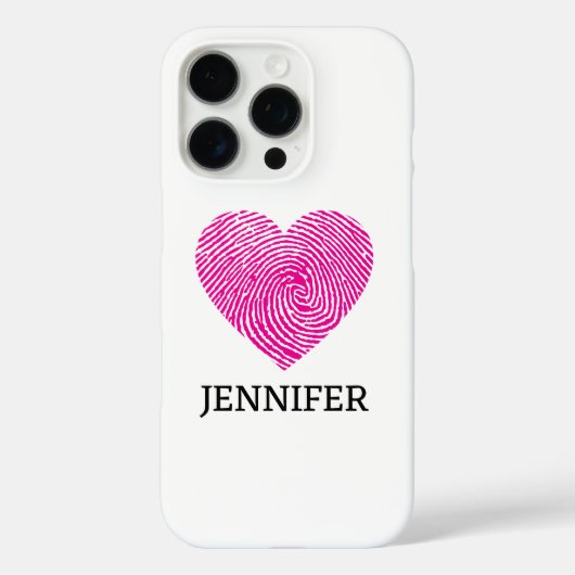 Schattigee rode liefde vingerafdruk hart valentijn Case-Mate iPhone case (Achterkant)