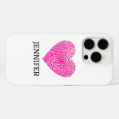 Schattigee rode liefde vingerafdruk hart valentijn Case-Mate iPhone case (Achterkant (horizontaal))