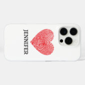 Schattigee rode liefde vingerafdruk hart valentijn Case-Mate iPhone case (Achterkant (horizontaal))