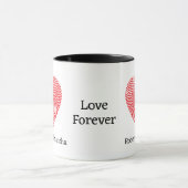 Schattigee rode liefde vingerafdruk hart valentijn mok (Midden)